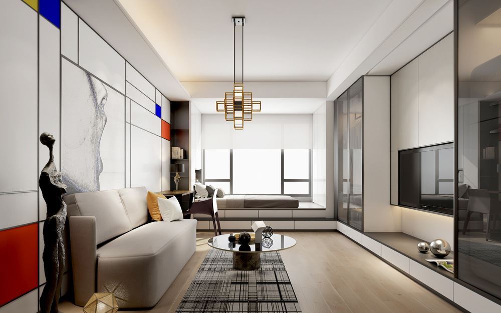 现代风格公寓装修设计效果图-昭通时代家公寓60平米