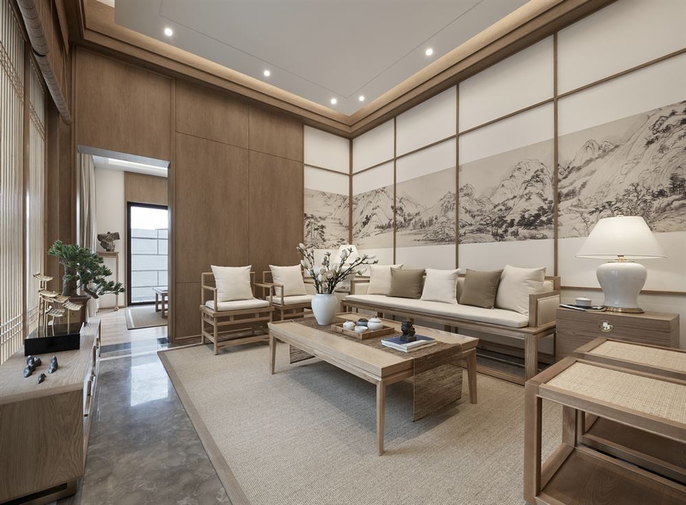 昭通室内装修洱海庄园190平方米-日式简约风格室内设计家装案例