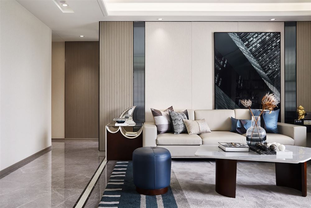 昭通装修设计鹤山新华城133平米-现代轻奢风格室内家装案例效果图