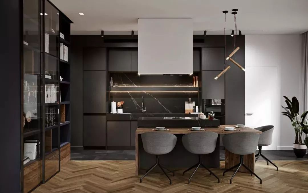 北欧工业风格家装设计室内装修效果图-厨房