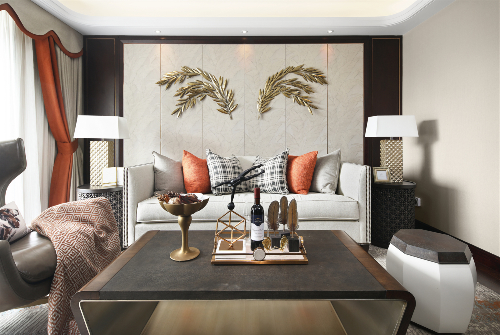 轻奢风格室内家装案例效果图-客厅沙发