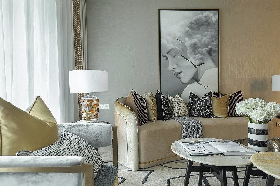 欧式英伦风格室内设计家装案例-客厅沙发