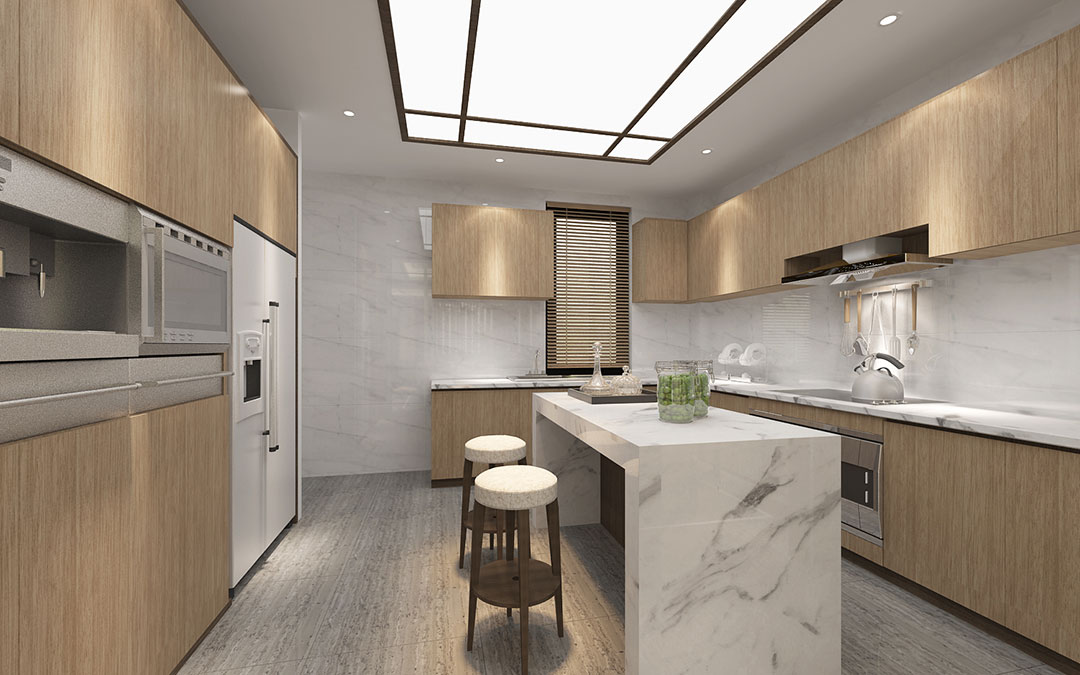 新中式风格别墅室内设计家装案例-厨房
